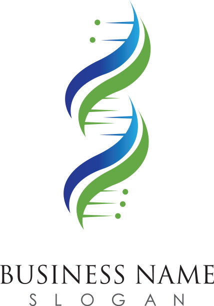 DNA标志图标模板图片下载