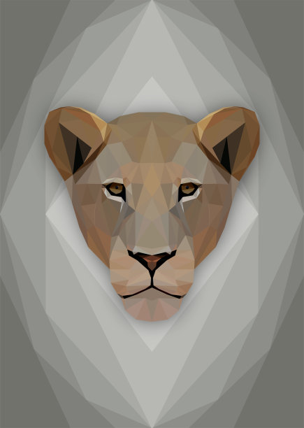 低聚狮头插图图片下载