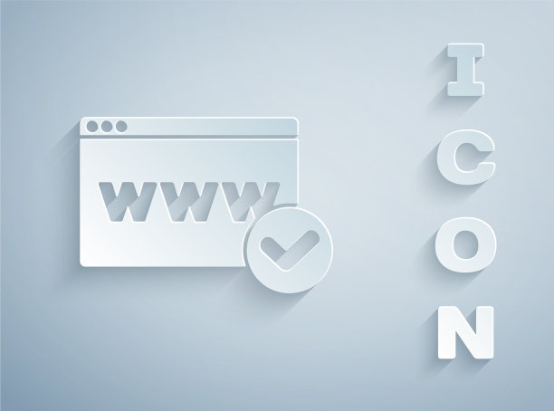 剪纸网站模板图标孤立在灰色图片下载