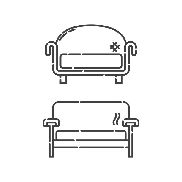 舒适的沙发，三个枕头两个现代图片下载