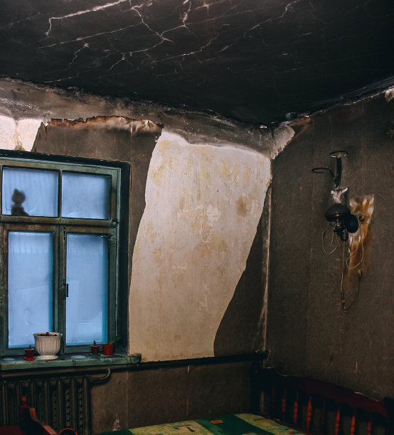 火灾后果的概念。图片下载