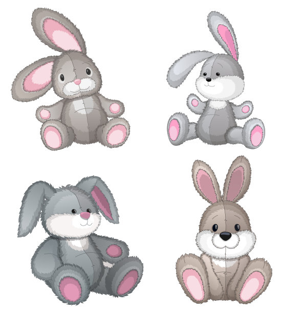 长毛绒兔子玩具图片下载