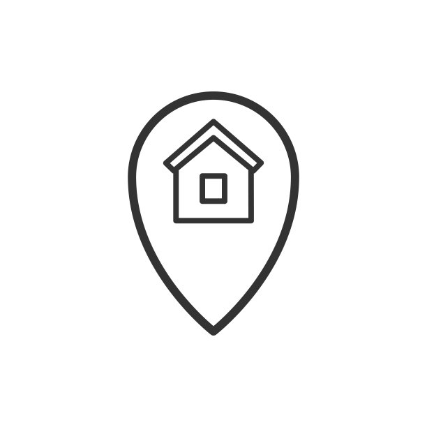 地址点轮廓图标。矢量插图。图片下载