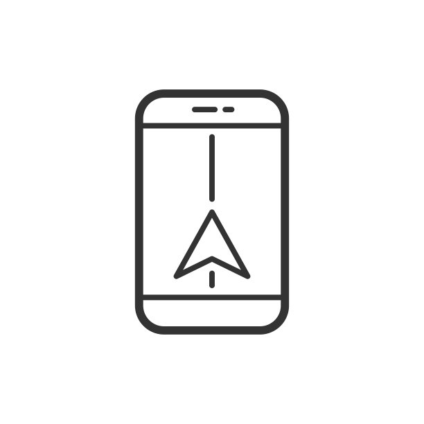 移动GPS轮廓图标。矢量插图。图片下载