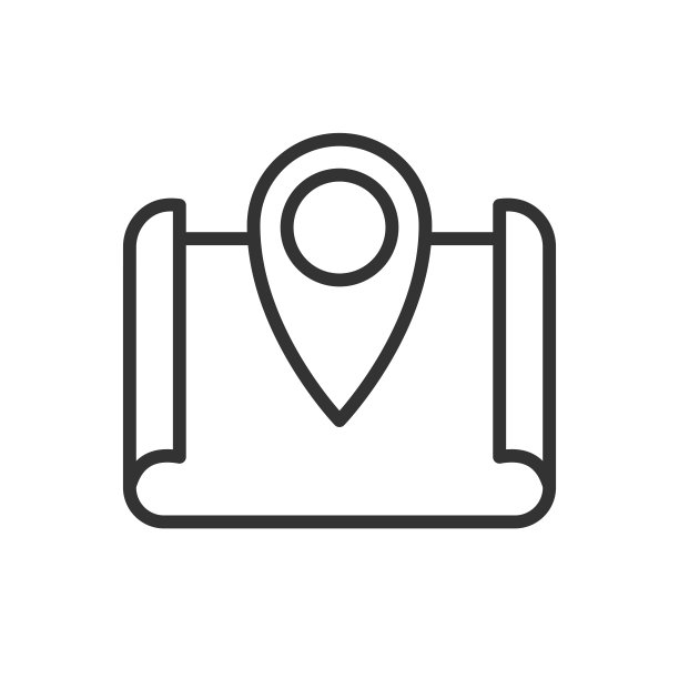 地图搜索大纲图标。矢量插图。图片下载