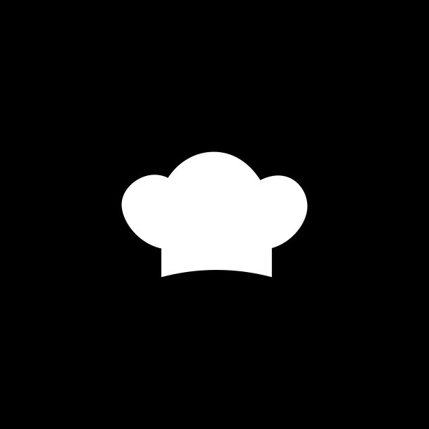 厨师帽，厨师矢量插图简单图标图片下载