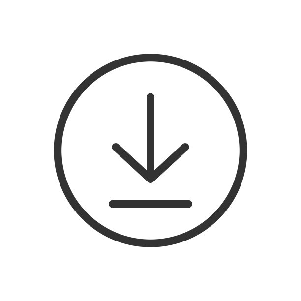 下载图标在圆圈。矢量插图。图片下载