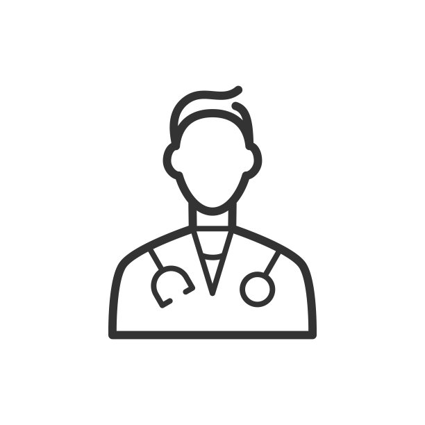 医生轮廓图标。医疗保健，医疗支持标志。矢量插图。图片下载