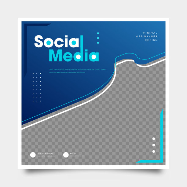 社交媒体海报模板设计。广告网页横幅帖模板设计图片下载