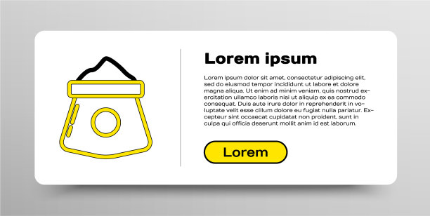 线袋面粉图标孤立在白色图片下载