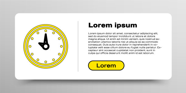 线时钟图标隔离在白色背景时间图片下载