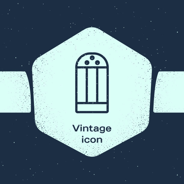 垃圾线条盐图标隔离在蓝色背景图片下载