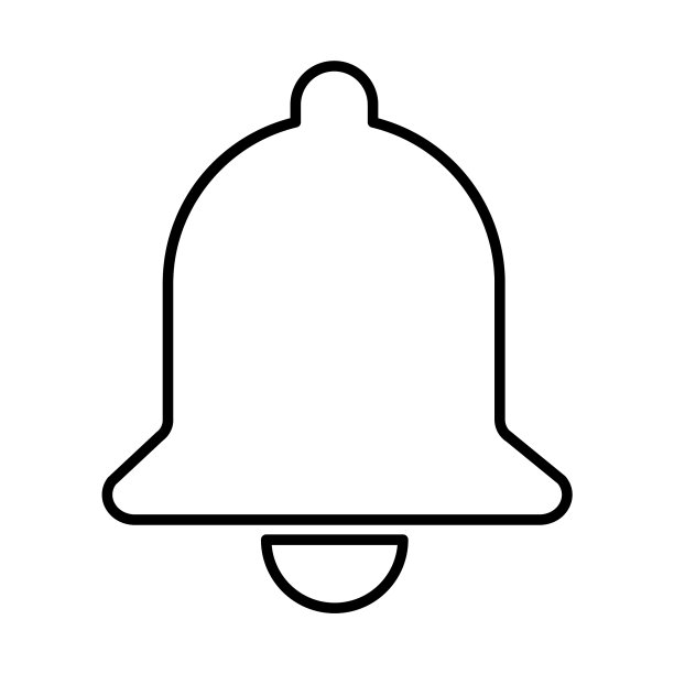 铃声警报图标隔离在白色背景图片下载