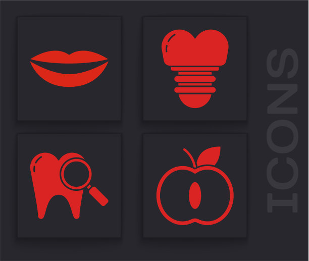 设苹果微笑唇和植牙图片下载