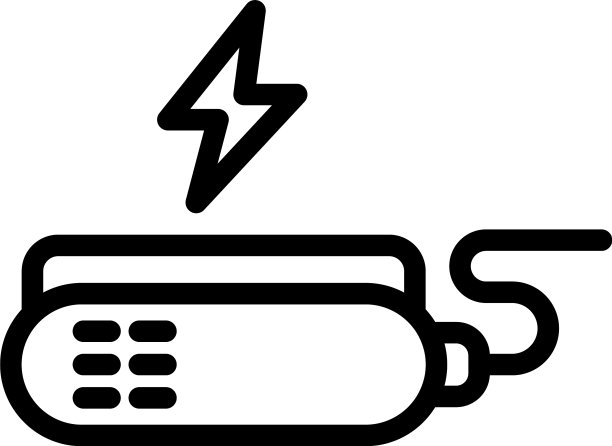 便携式充电器图标轮廓风格图片下载