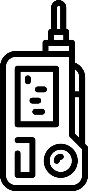 对讲机救援图标轮廓风格图片下载