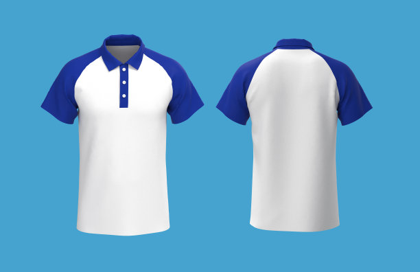 短袖插肩领衬衫模型图片下载