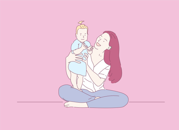 妈妈和宝宝在屋里玩图片下载