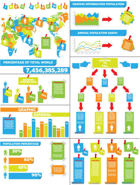 人口统计信息图表发布它图片下载