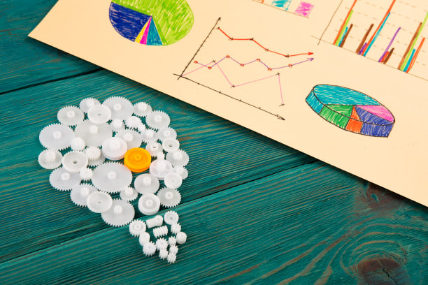 灯泡由齿轮和草图组成图片下载