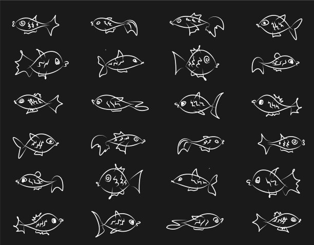一组图像不同类型的鱼图片下载