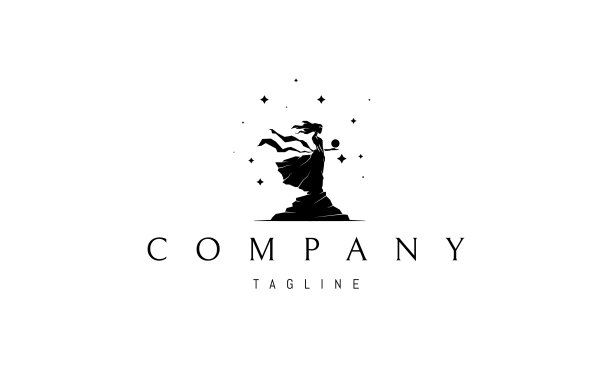 标志上有一个抽象的母亲形象图片下载