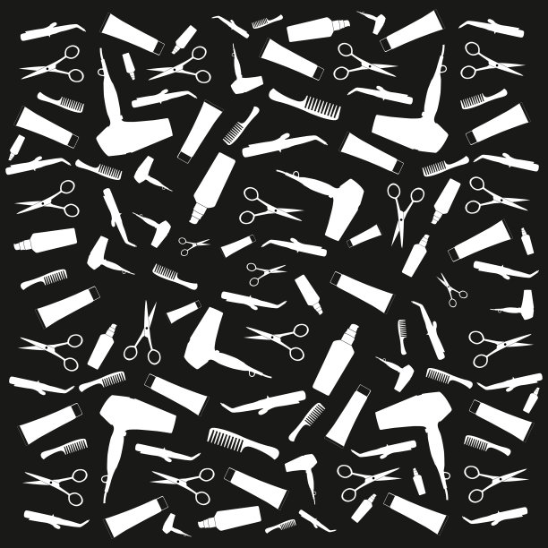 吹风机、梳子、直发机、膏图片下载