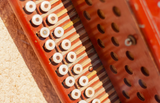 一个旧手风琴的按键图片下载