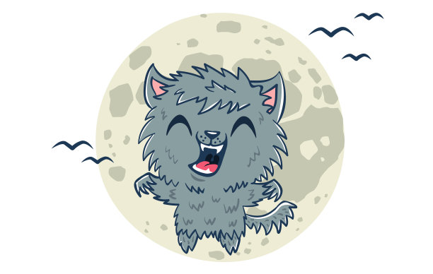 卡哇伊风格的狼人图片下载