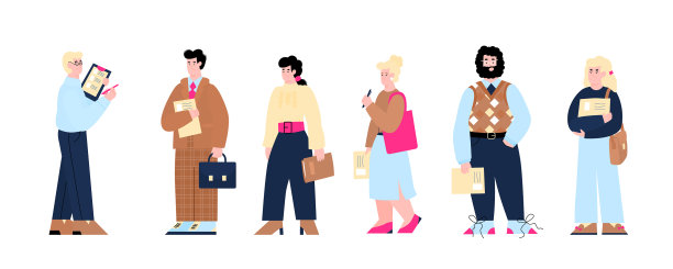 求职面试和招聘或招聘卡通图片下载