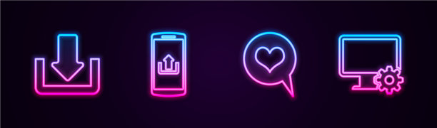 设置在线下载智能手机与上传心图片下载