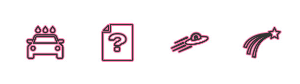 集线洗车，UFO，飞行飞船和外星人图片下载