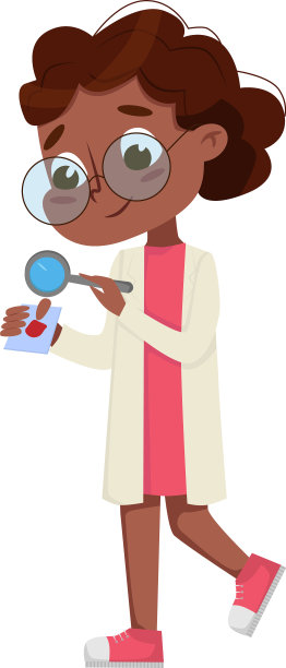 穿着实验室大褂的可爱女孩正在检查化学药品图片下载
