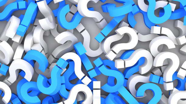 蓝白色问号背景，常见问题概念图片下载