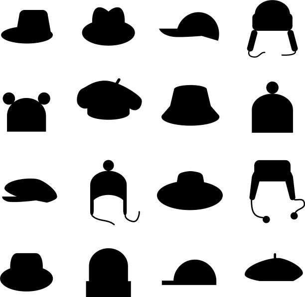 帽子图标设置黑色图片下载
