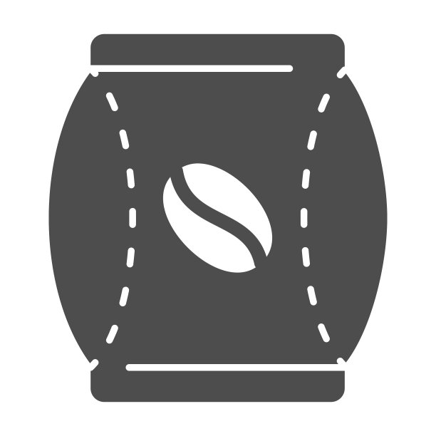 真空袋与咖啡豆固体图标咖啡图片下载