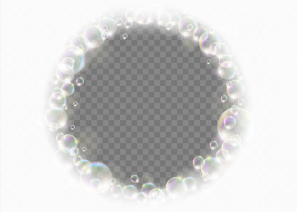 由肥皂泡制成的环架。图片下载