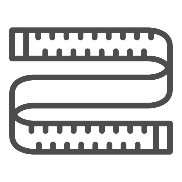 测量卷尺线图标体育馆概念测量图片下载