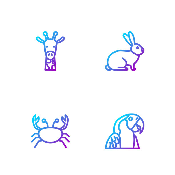 设行金刚鹦鹉，螃蟹，长颈鹿头和图片下载