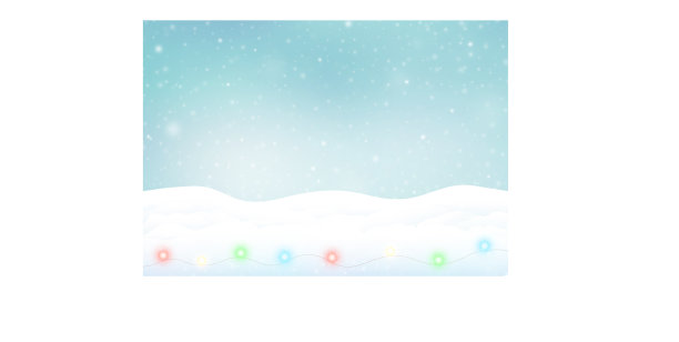 冬季景观与彩色灯光花环图片下载