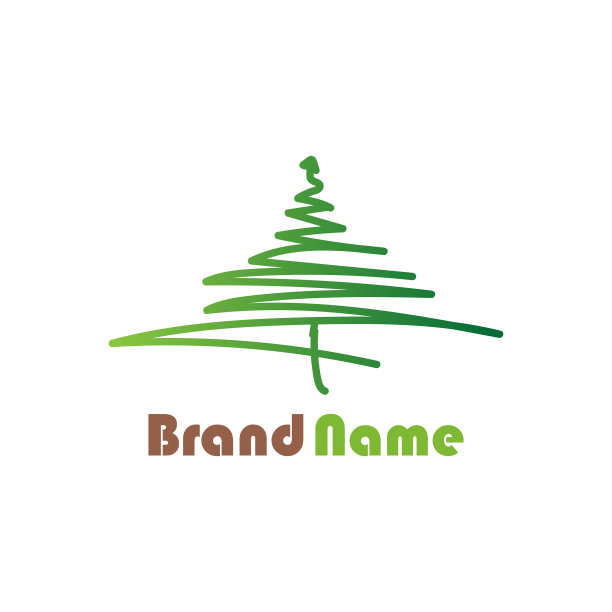 艺术松树标志图片下载