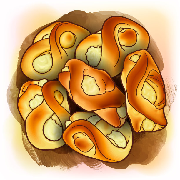 馒头手绘涂鸦五颜六色图片下载