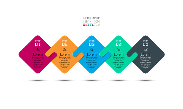 连接设计风筝矩形5步图片下载