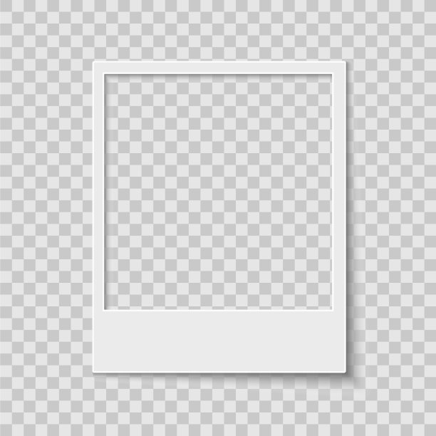 透明背景上的空相框图片下载