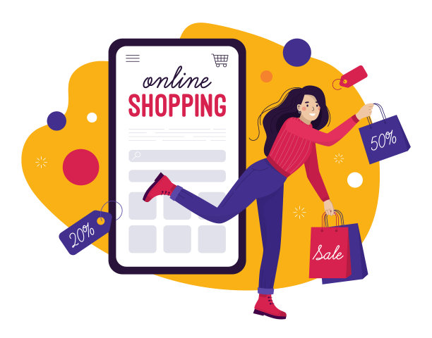 在智能手机商店网上购物图片下载