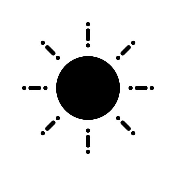太阳图标孤立在白色背景图片下载