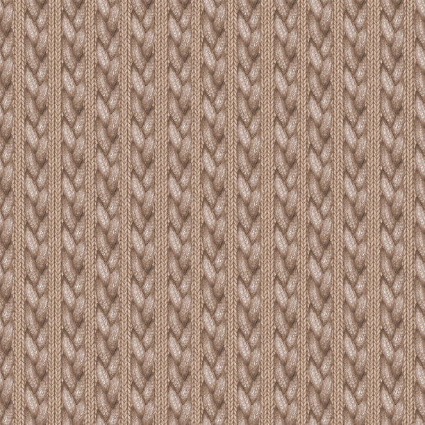 米色灰色针织无缝图案逼真。水彩手漆舒适温暖的编织纹理图片下载
