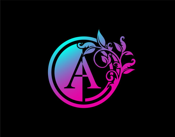 圈一个字母花卉标志豪华一个漩涡标志图片下载