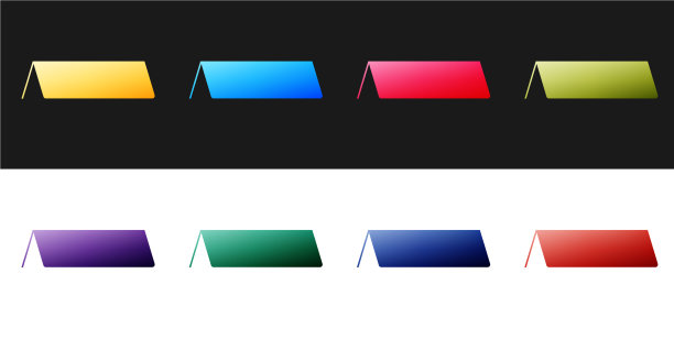 设置空白纸桌面卡图标孤立在黑色图片下载