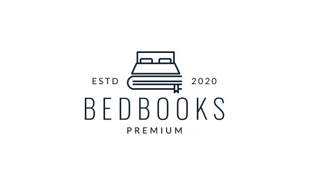 书籍和床线标志设计图片下载